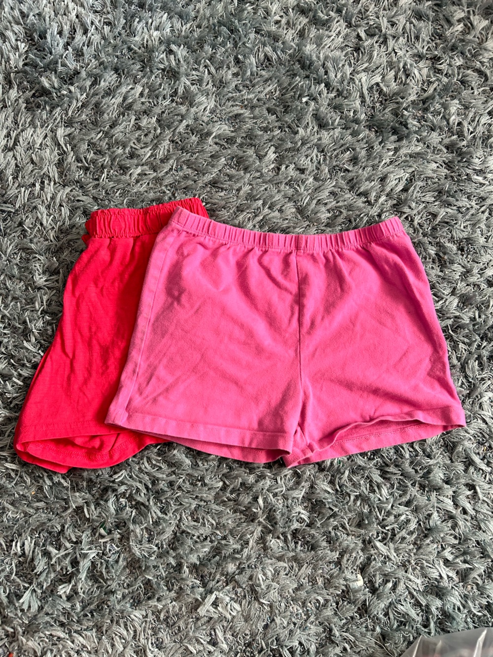 George Girls Size 14-16 Pink And Red Elastic Waist Knit Shorts-2 pairs!
